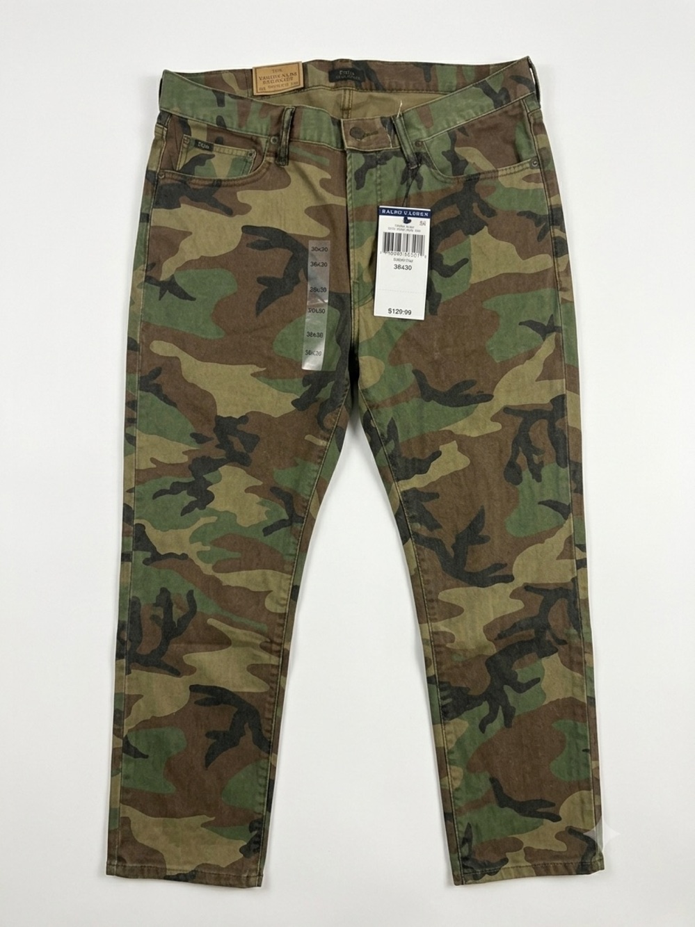 NWT Polo Ralph Lauren Varick Slim Straight Camo Pants 36x30